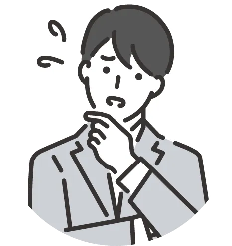 焦る男性のアイコン