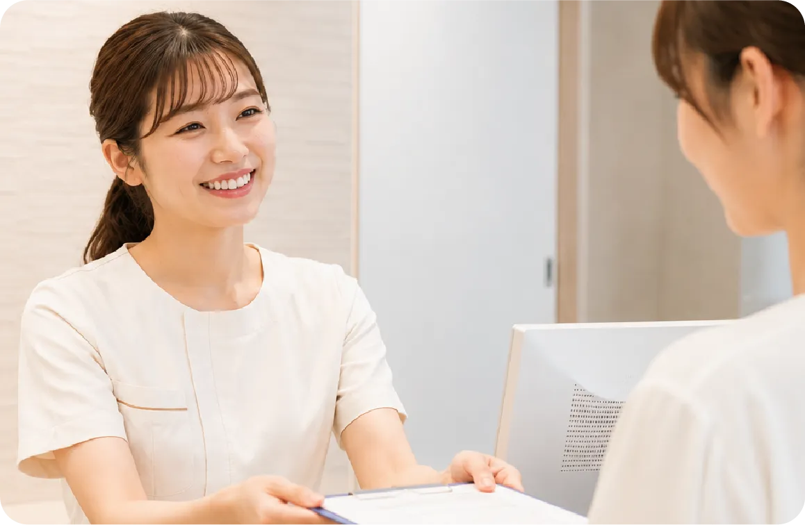 クリニックの受付