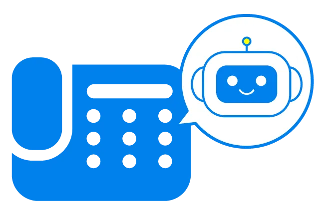 AIつきの電話のイラスト