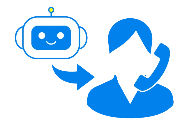 AIが人に取り次ぐイラスト